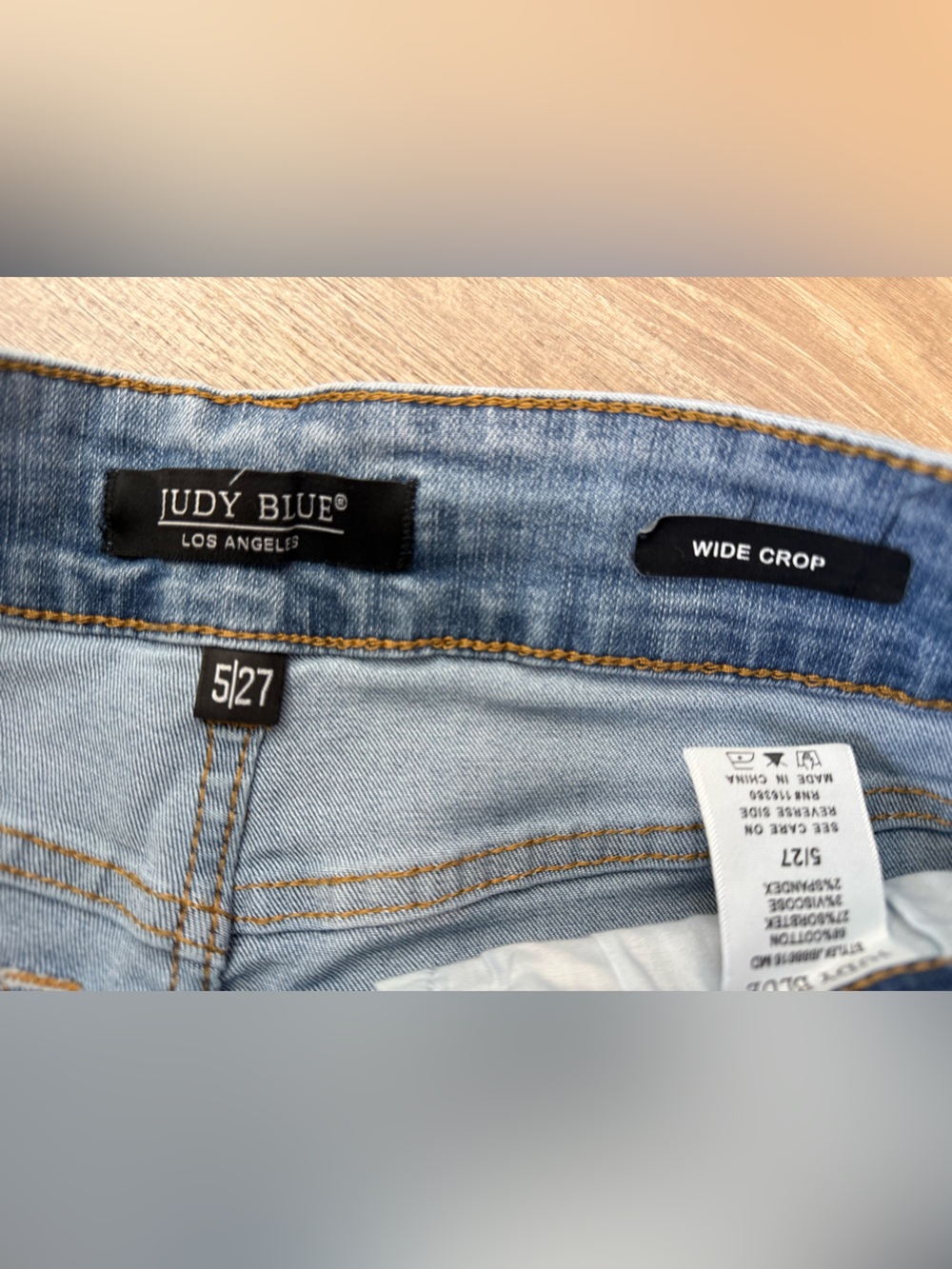 Judy Blue Cool Runnings Wide Leg Crop Jeans Size 5/27 - Picture 8 of 10